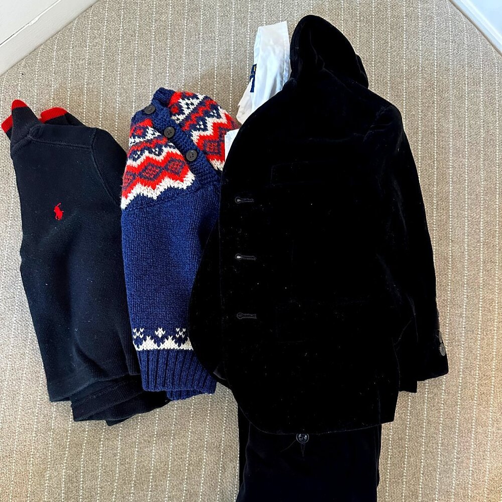 Ralph Lauren Suit and Sweater Bundle - Toddler Boys 2T